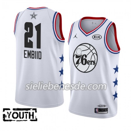 Kinder NBA Philadelphia 76ers Trikot Joel Embiid 21 2019 All-Star Jordan Brand Weiß Swingman